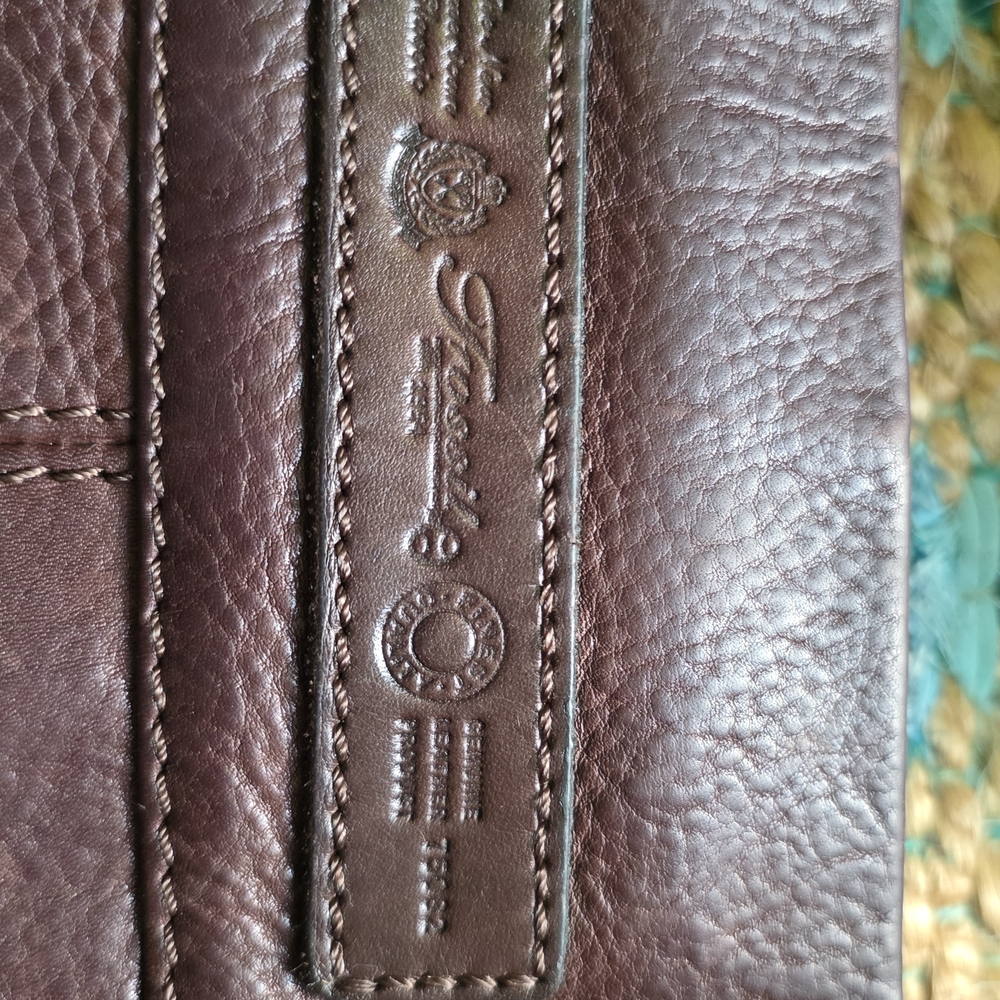 FOSSIL Vintage Y2K Brown Leather Shoulder Handbag Travel Purse Hobo 75082 - Picture 3 of 6